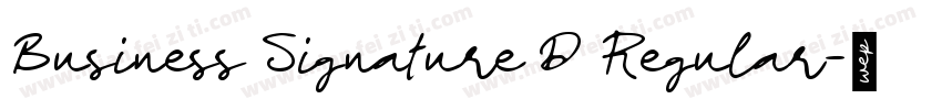 Business Signature D Regular字体转换